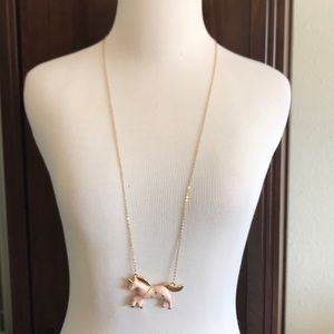 Long unicorn pendant necklace.